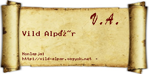 Vild Alpár névjegykártya