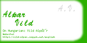 alpar vild business card